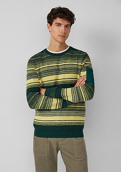 s.Oliver Longpullover Strickpullover Gestreifter Strickpullover aus Baumwol günstig online kaufen