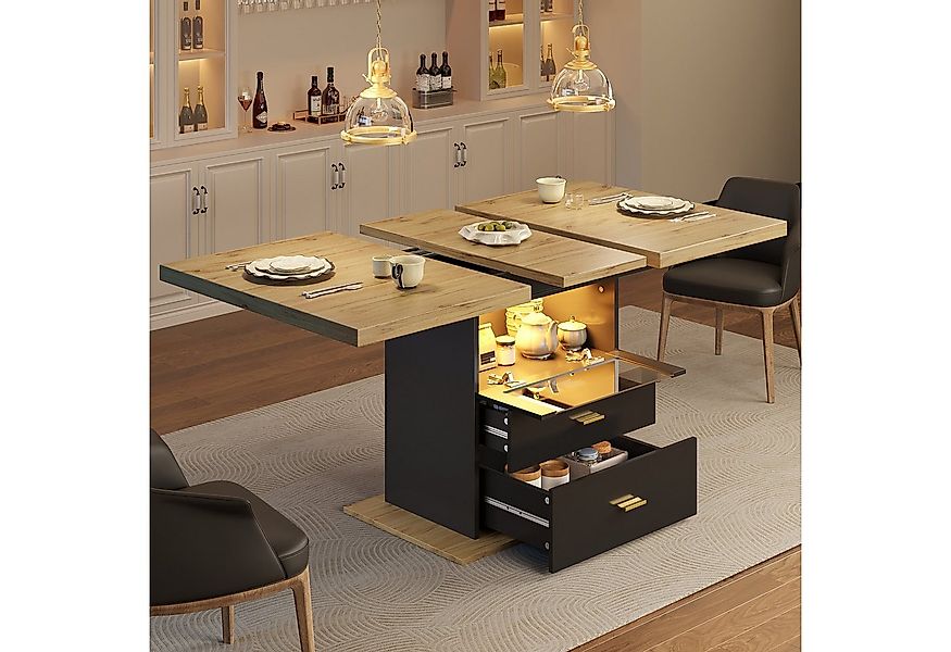 i@home Esstisch ausziehbarer Esstisch, (110-140)*80*75 cm (1 Tisch), Mit LE günstig online kaufen