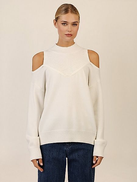 Apart Stehkragenpullover mit Cut-outs und Rippeinsatz günstig online kaufen
