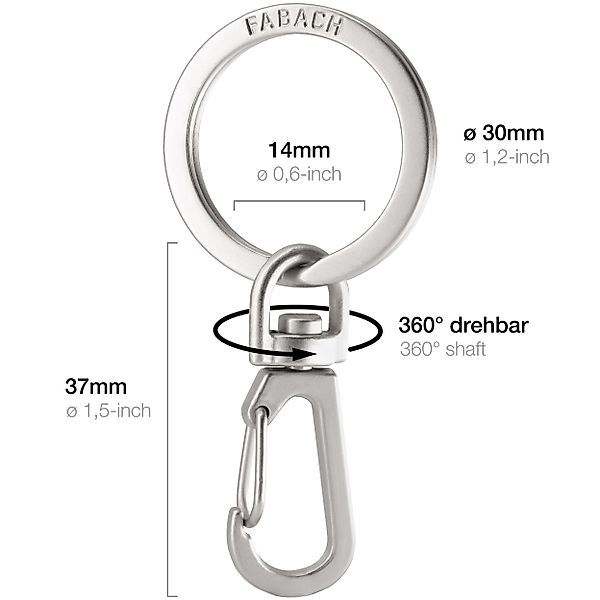 FABACH Schlüsselanhänger Karabiner mit drehbarem Schlüsselring günstig online kaufen