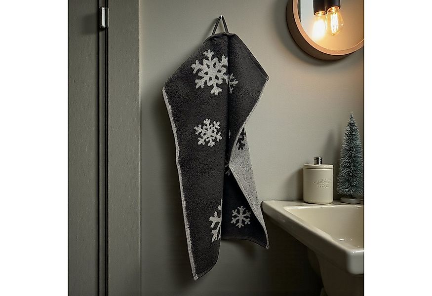 Cawö Home Handtücher WINTER EDITION Schneekristalle 6270, Baumwolle günstig online kaufen