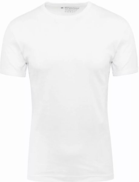 Garage Stretch Basic T-Shirt Weiss Rundhals - Größe S günstig online kaufen