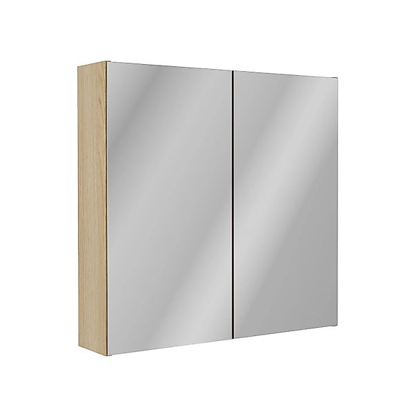 Fackelmann Spiegelschrank Compact Line 70 cm x 68 cm x 15,6 cm Eiche günstig online kaufen