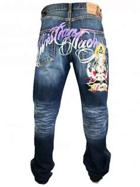 Christian Audigier Herren Vintage Jeans McQueen Buddha günstig online kaufen