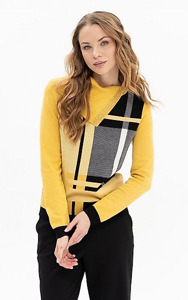 Passioni Strickpullover mit asymetrischem Kragen günstig online kaufen
