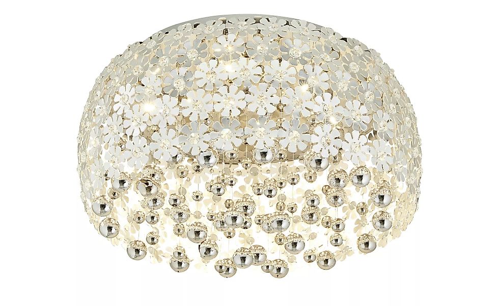 KHG LED-Deckenleuchte mit Behang - silber - 32 cm - Lampen & Leuchten > Inn günstig online kaufen