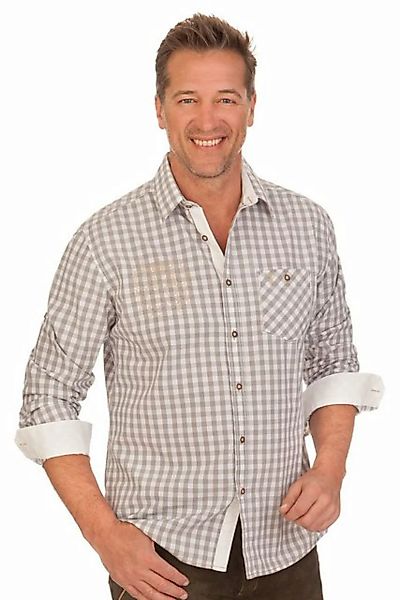 KRÜGER BUAM Trachtenhemd Trachtenhemd - STEFFEN - hellgrau günstig online kaufen