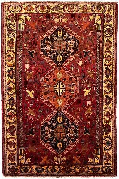 morgenland Wollteppich »Shiraz Medaillon 257 x 157 cm«, rechteckig, Unikat günstig online kaufen