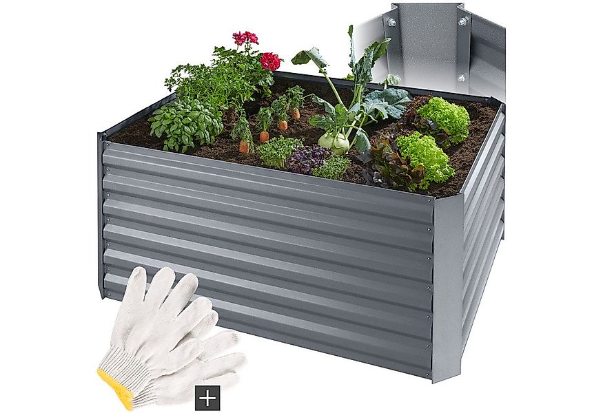 tectake Hochbeet Pflanzenkasten Salvia 600l verzinkt 120x90x57cm, aus verzi günstig online kaufen