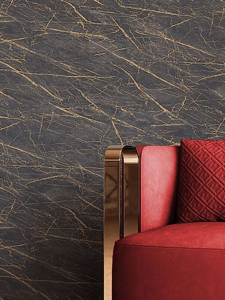 Newroom Vliestapete, Schwarz Tapete Glamour Marmor günstig online kaufen
