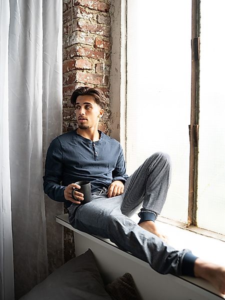 Phil & Co. Pyjama Henley (2 günstig online kaufen