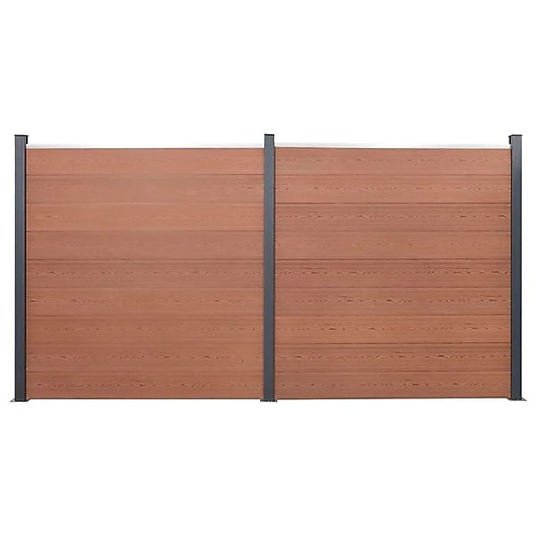 vidaXL Zaunelement-Set Braun 353x186 cm WPC 3211830 günstig online kaufen