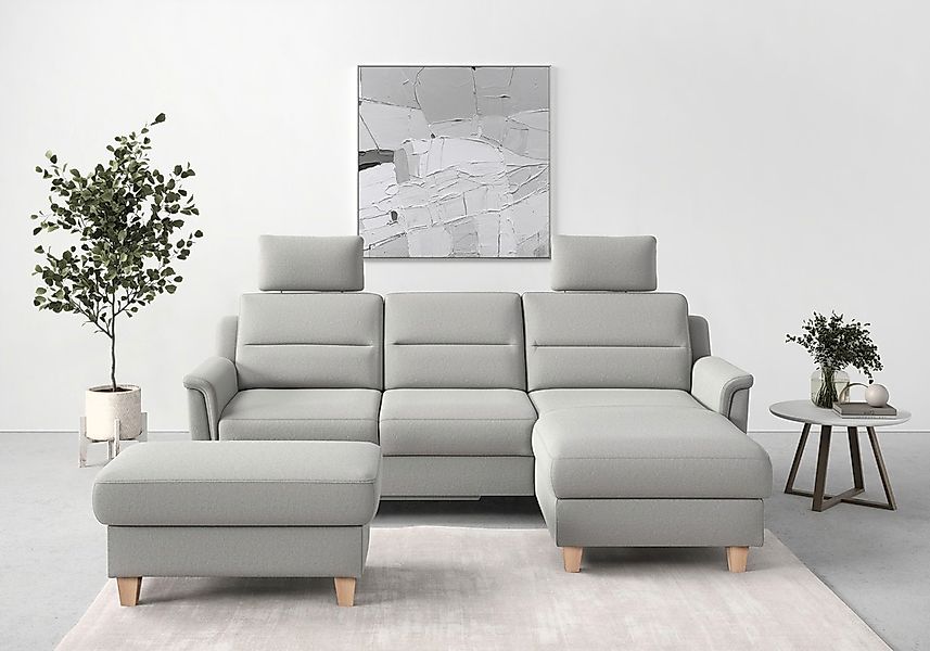 sit&more Ecksofa "Farö L-Form", inklusive Federkern, wahlweise mit Bettfunk günstig online kaufen