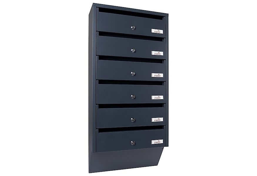 Profirst Briefkastenanlage Maildrop 6 für Mehrfamilienhaus, anthrazit günstig online kaufen