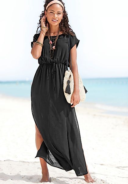 LASCANA Strandkleid aus leicht transparenter Webware, günstig online kaufen