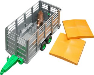 Bruder® Spielzeug-Traktor 02227 Viehtransportanhänger mit 1 günstig online kaufen