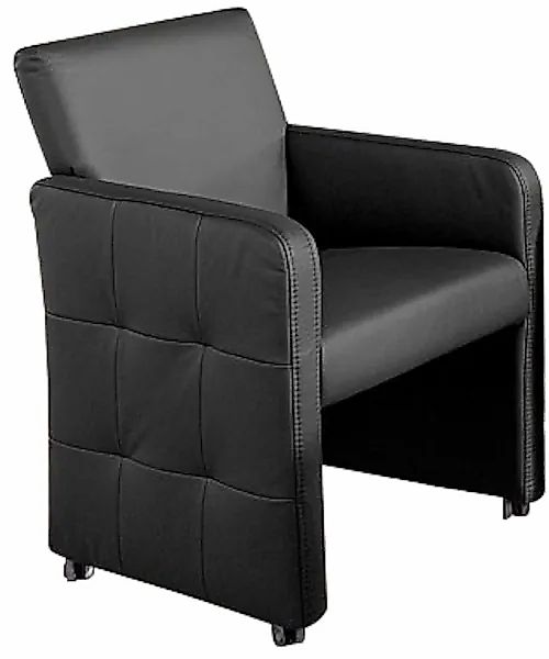 exxpo - sofa fashion Esszimmersessel »Barista, Loungesessel auf Rollen mit günstig online kaufen