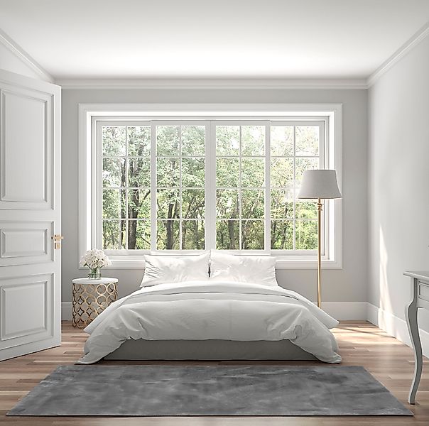 my home Fellteppich »Clement«, rechteckig, 30 mm Höhe, Kunstfell, Uni Farbe günstig online kaufen