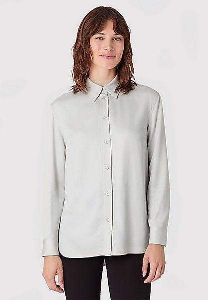 Les Lunes Longbluse ANETT Longsleeve Button-up Shirt Shiny Leicht Glänzend, günstig online kaufen