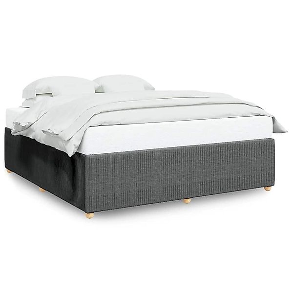 vidaXL Bettgestell ohne Matratze Dunkelgrau 200x200 cm Stoff 3284964 günstig online kaufen