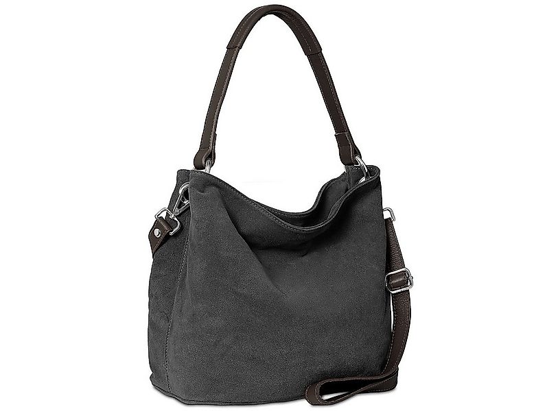 Caspar Schultertasche Damen Veloursleder Handtasche Klassisch - PREMIUM LIN günstig online kaufen