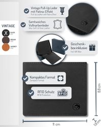 Wolfstrøm Geldbörse Portemonnaie Querformat 'Nørge Classic' günstig online kaufen