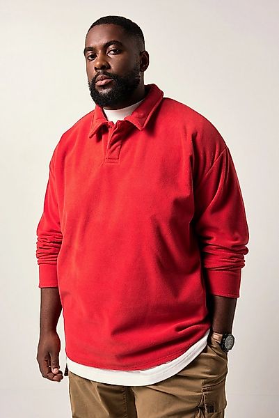 STHUGE Sweatshirt STHUGE Fleece-Pullover Polokragen bis 8 XL günstig online kaufen