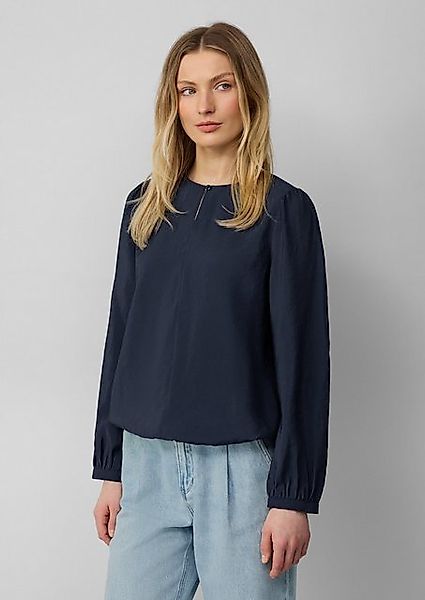 s.Oliver Langarmbluse Bluse mit Puffärmeln im O-Shape Raffung günstig online kaufen
