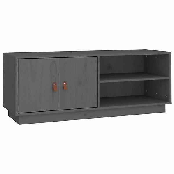 furnicato TV-Schrank Grau 105x34x40 cm Massivholz Kiefer (1-St) günstig online kaufen