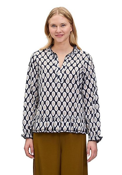 Cartoon Schlupfbluse Damen Casual-Bluse mit Raffung günstig online kaufen