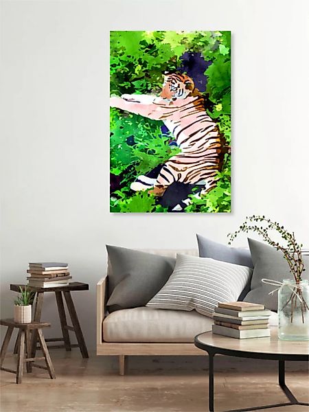 Poster / Leinwandbild - Blush Tiger günstig online kaufen