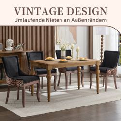 SeedWave Esszimmerstuhl 2er-Set Küchenstuhl Chenillebezug, Holzfüße günstig online kaufen