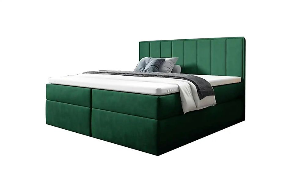 Boxbett 140x200 Rosa   ¦ grün ¦ Maße (cm): B: 200 H: 110 Betten > Polsterbe günstig online kaufen