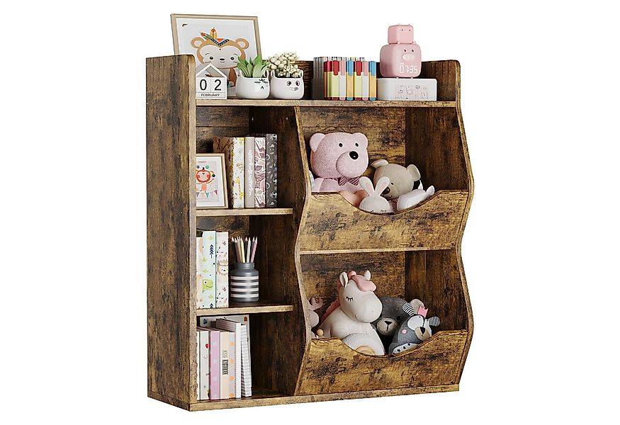 GarveeMore Kinderregal Bücherregal Kinder Spielzeugregal mit 5 Fächern 81x3 günstig online kaufen