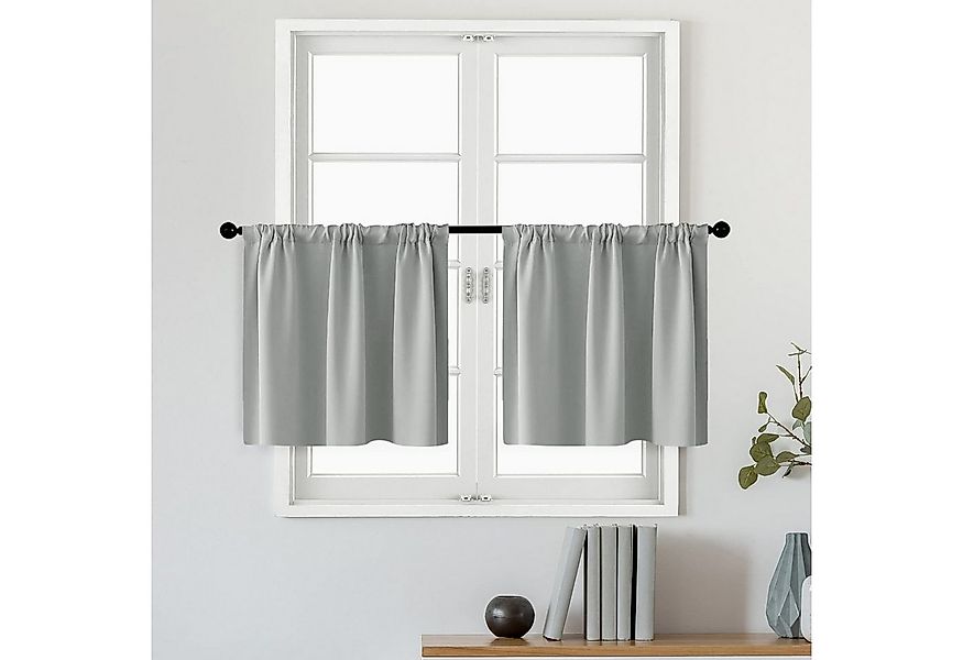 BYSURE Scheibengardine (2 St), Stangendurchzug, verdunkelnd, kurz Scheibeng günstig online kaufen