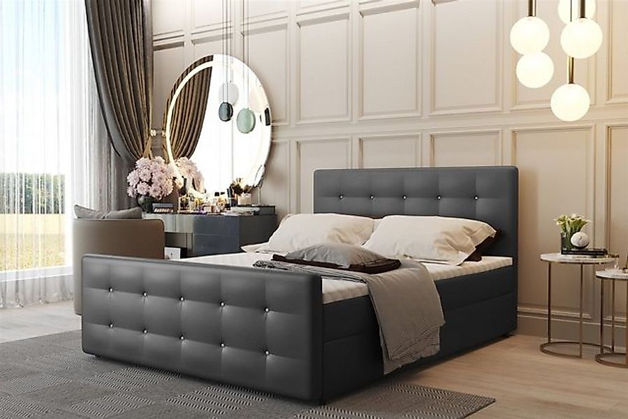 Fun Möbel Boxspringbett Boxspringbett Schlafzimmerbett CARLOS Überlänge in günstig online kaufen