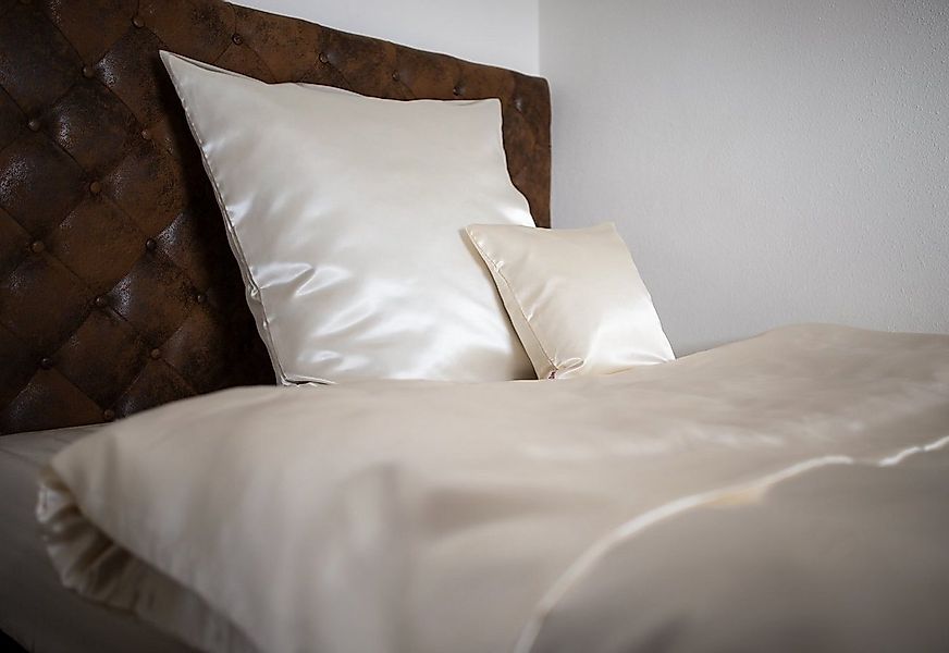 beties Kissenbezug Glanz Satin, (1 Stück), 40x40 cm champagner-beige günstig online kaufen