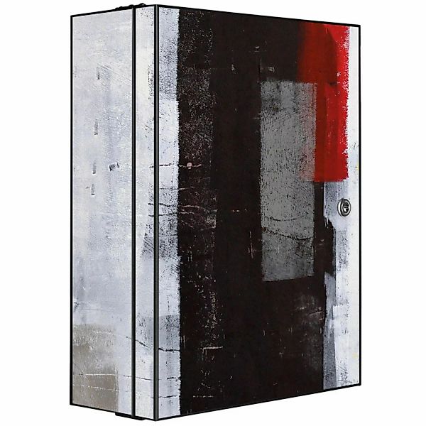 Banjado XXL Medizinschrank Abschliessbar 35x46x15cm Arzneischrank Anthrazit günstig online kaufen