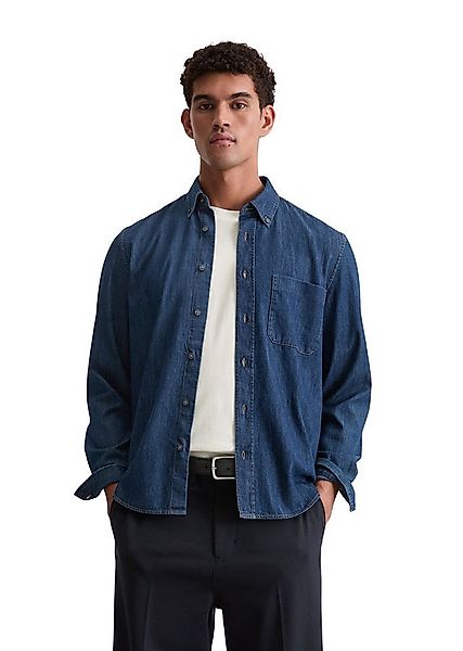 Marc O'Polo Langarmhemd aus leichter Bio-Baumwoll-Qualität günstig online kaufen