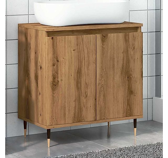 vidaXL Badezimmer-Set Badschrank Artisan-Eiche 58x33x60 cm günstig online kaufen