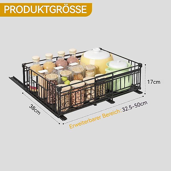 BlingBin Küchenorganizer-Set Teleskopschublade, Ausziehbare Schublade Aufbe günstig online kaufen