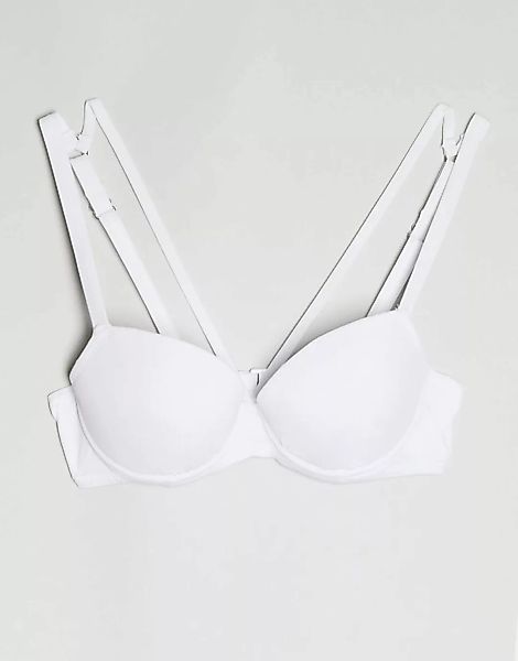 Pour Moi – Beach Bound – Wattiertes Bügel-Bikinioberteil in Weiß günstig online kaufen