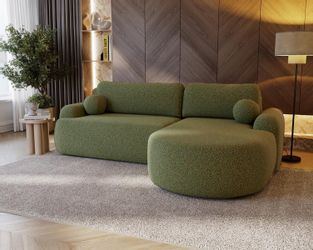 Compleo Ecksofa boucle mit breiter Ottomane günstig online kaufen