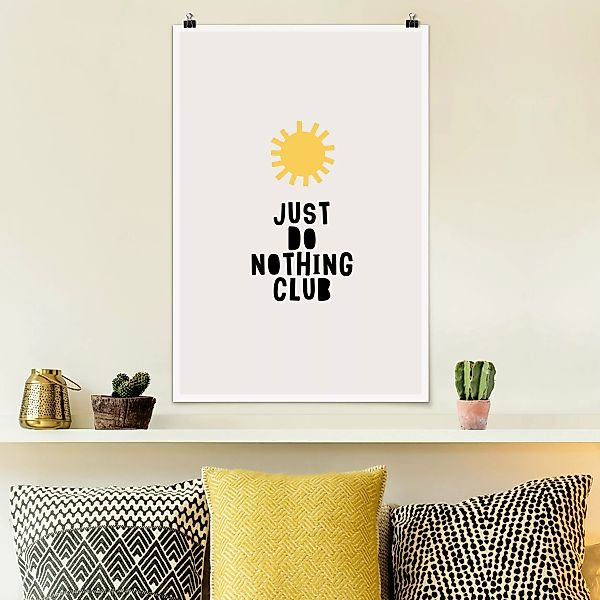 Poster Do Nothing Club Gelb günstig online kaufen