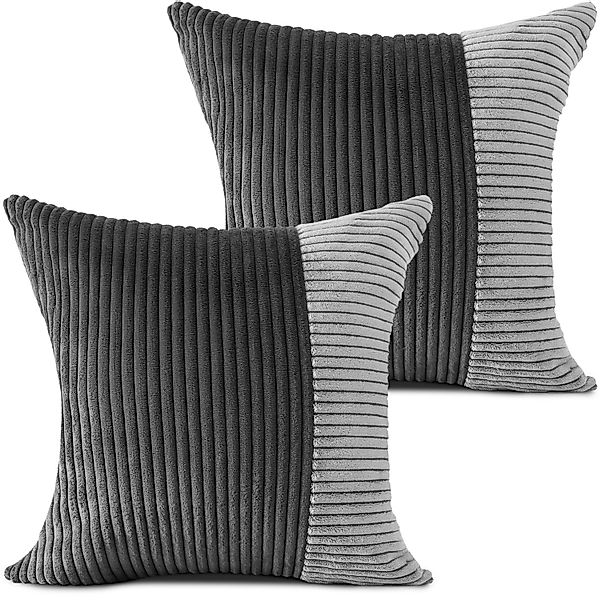 Amilian Dekokissen 2er Set - Kissen mit Füllung & Bezug - Zierkissen Set 2 günstig online kaufen