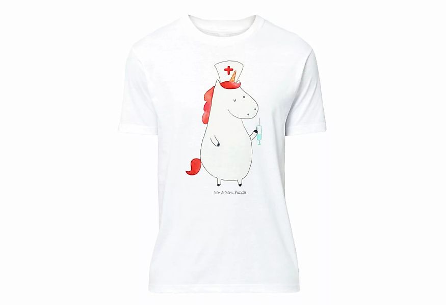 Mr. & Mrs. Panda T-Shirt Einhorn Krankenschwester - Weiß - Geschenk, Schlaf günstig online kaufen