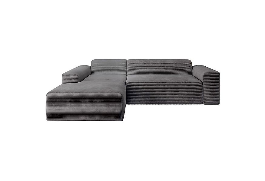 Juskys Ecksofa Vals, modern, L-Form, Stoff, bequem, samtig wie Cord, breite günstig online kaufen