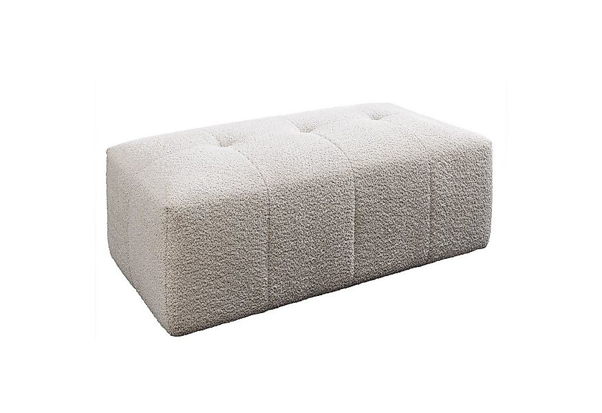 riess-ambiente Fußhocker ROYAL 120cm champagner beige - Bouclé, Federkern, günstig online kaufen