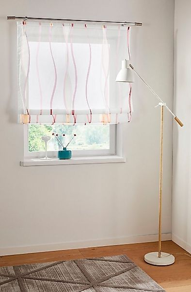 OTTO home Raffrollo Dimona, mit Klettschiene, Transparent, Voile, Polyester günstig online kaufen