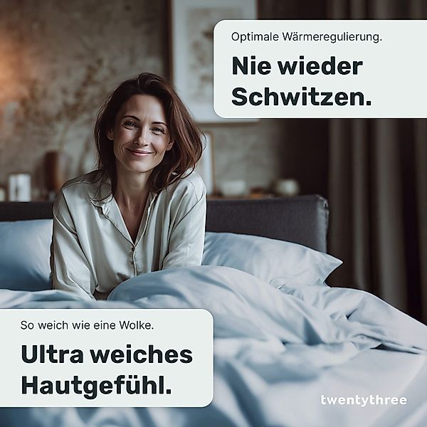 twenty:three® Bettwäsche Lyocell Bettwäsche Ice Sky, günstig online kaufen